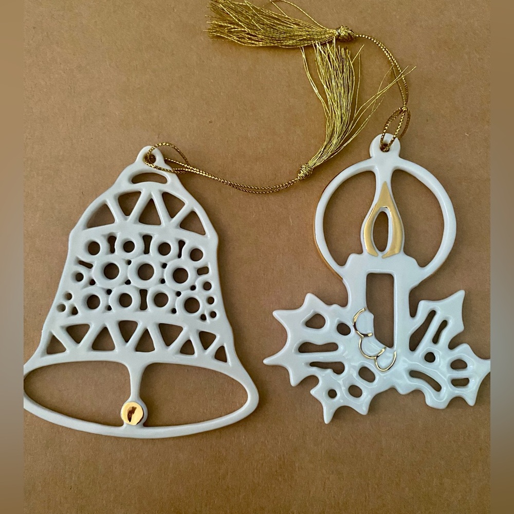 Mikasa Holiday Elegance Porcelain Ornaments (2)🎁